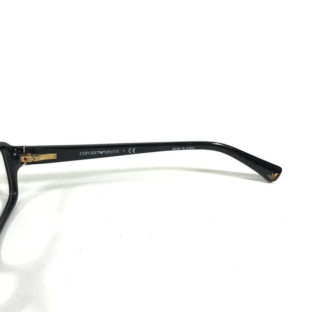 Emporio Armani Eyeglasses Frames EA3016 5017 Black Gold Rectangular 53-16-135
